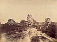 CAMBODIA Ca 1880 Ruins of Ang-Kor Ang Kor Wat Wall