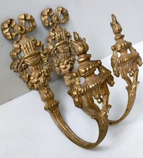 PAIRE PORTE-EMBRASES POUR RIDEAU BRONZE XIXè STYLE LOUIS XVI