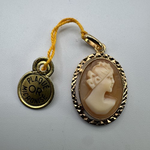 Pendentif camée plaque - camée,