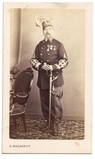 CDV Photo Uniforme Metz Malardot Colonel Garde Mobile Second Empire Guerre