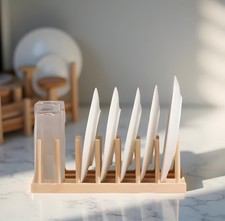 Égouttoir à Vaisselle en Bambou Durable – Organisateur Élégant pour Assiettes 