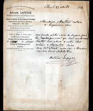 PARIS (XII° / XI°) Ets DEMOLITIONS / SCRAP METAL "Antoine LAPEYRE" letter in 1892