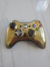 Xbox 360 OEM Wireless Controller Gold Chrome Chroma Official Genuine Tested Work