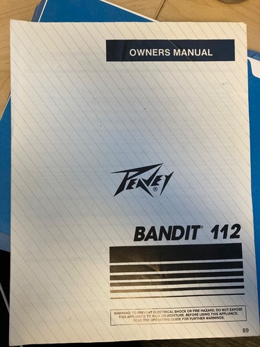 Peavey bandit 112 - 112, owner's