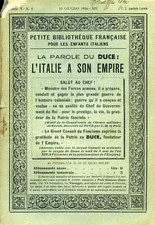 PETITE BIBLIOTHEQUE FRANCAISE Pour les Enfants Italiens N° 6° / 10 GIUGNO 1936
