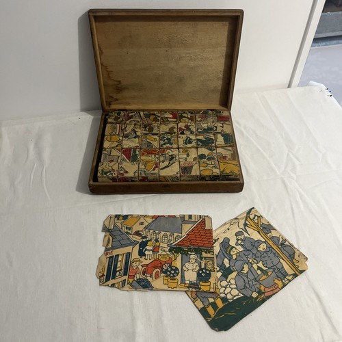 Ancien jeux cube bois - ancien, en