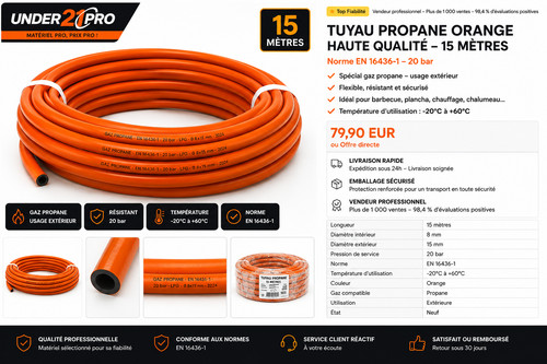 Tuyau gpl gaz 8 mm - gaz,