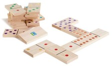 Jeu de 28 dominos géants en bois (15x7,5cm) - Jeu de société XXL