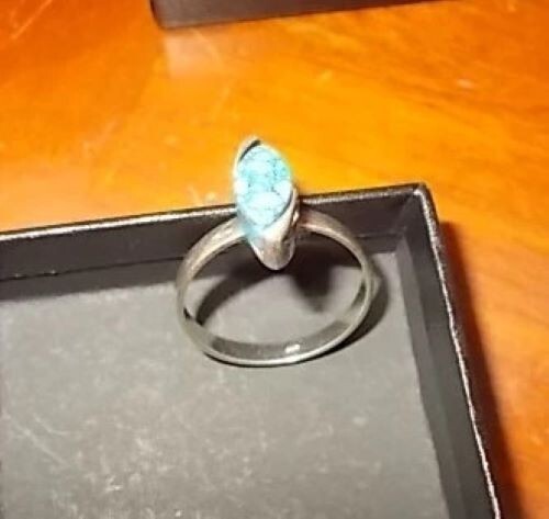 Bague argent 925 turquoise - , t63