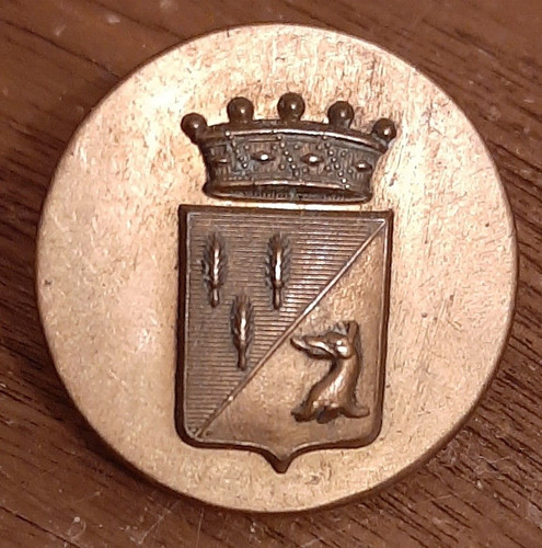 Bouton 28mm armorié ancien - bouton,