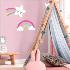 Sticker arc en ciel - déco chambre d'enfants - décoration murale chambre bébé