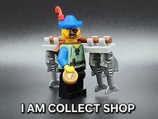 LEGO PÊCHEUR MARCHAND CASTLE MEDIEVAL MINIFIG AVEC ACCESSOIRES / POISSONS (NEUF)