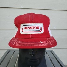 Vintage Hesston tractor trucker hat SnapBack mesh back