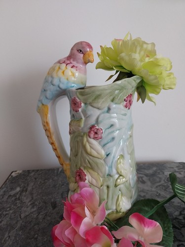 Grand pichet vintage faïence - grand,