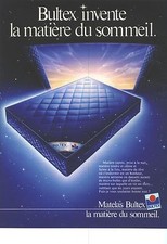ADVERTISEMENT ADVERTISING 1985 BULTEX mattress that invents the matter of sleep