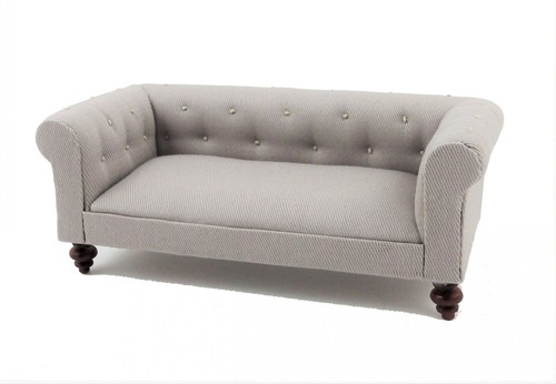 Canapé chesterfield gris - canapé,