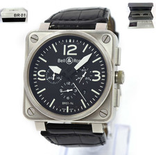 Bell & Ross Chronographe BR01-94 46MM Black Dial Steel Box Papers