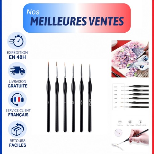 Pinceaux détail fin pièces - fin, 6