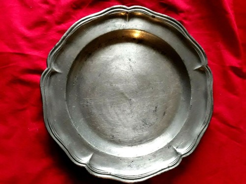 Assiette étain fin xix - assiette,