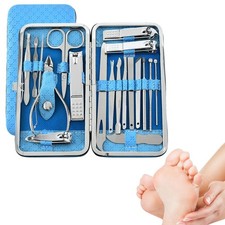 18 pièces - ensemble de manucure, kit de toilettage d'outils de soin des...