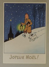 Carte de Voeux Tintin Herge 1987 Royaume de la Bande Dessinée Quebec