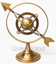 Globe astro céleste armillaire sphère en laiton pendaison de crémaillère fait...