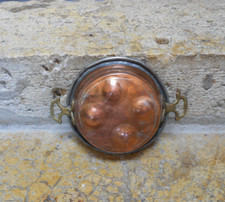 Moule Ancien en CUIVRE à gateaux oeufs Plat