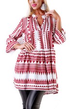 Women's caftan tunic ethnic Aztec pattern ecological fabric Lyocell ARMAPP