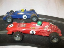 HS Lot 2 Ancienne VOITURE F1 FERRARI TYRRELL SCALEXTRIC MECCANO Circuit Routier