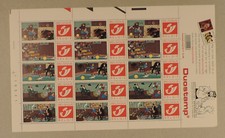 Herge Tintin timbres Tintin 7 boules cristal non oblitérés 2001