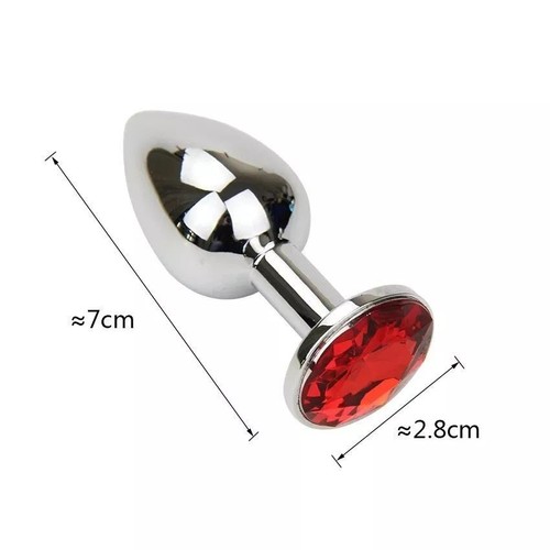 Plug anal métal chromé bijou - anal,