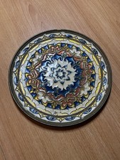 Ancien assiette murale en bronze doré / Old wall plate in gilded bronze