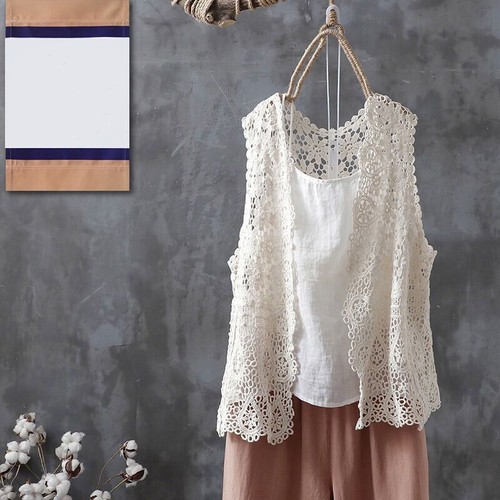 Gilet dentelle crochet - au,
