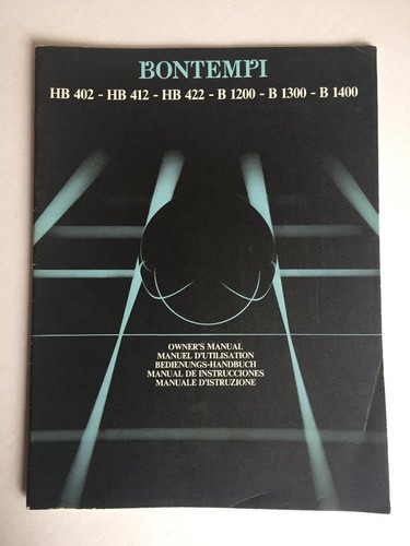 Bontempi owner manual 402 - owner's,