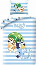 Bluey Set Lit Bingo Avec Parapluie Housse de Couette 140x200 Coton Taie Original