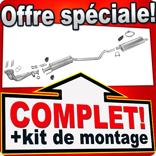 Ligne pot échappement - ligne, d'échappement