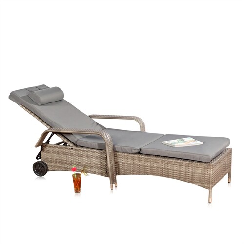 Chaise longue rotin - en,
