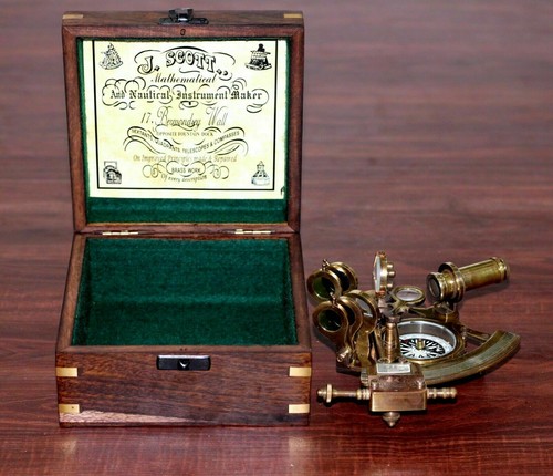 Ancien sextant laiton - ancien,
