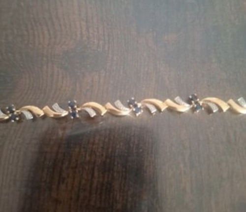 Bracelet saphirs 18k - or,