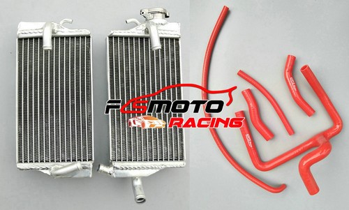 Aluminum radiator red - red, hose