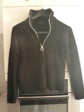 GILET PULL noir laine velours