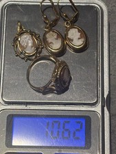 Lot bijoux camée or 18 K