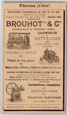 1910 Brouhot locomobiles, combine, steam engine, oil pump in Vierzon Pub