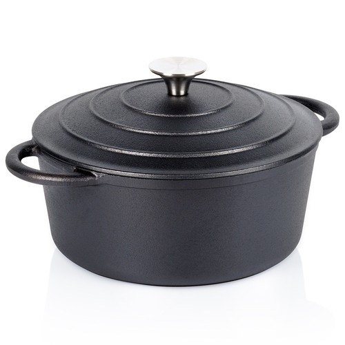 Cocotte fonte couvercle 22cm - cocotte,