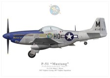 Print P-51D Mustang "Petie