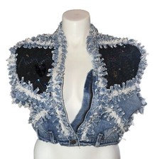 Streetwear, Grunge, Biker, Fashion OOAK Levi’s Denim Jean Jacket Upcycled Jeans