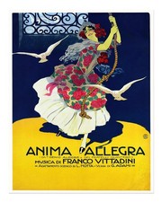 Affiche style vintage femme