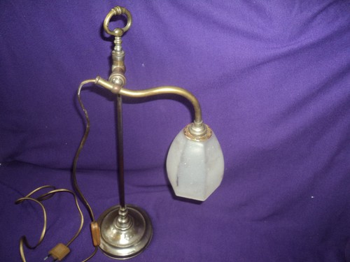Ancienne lampe bureau col - ,