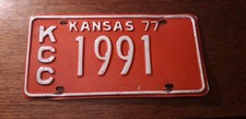 plaque immatriculation américaine Kansas Usa american license plate