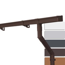 INEFA Ensemble de gouttières abri de jardin, NW 68, en forme de boîte Ensemble c